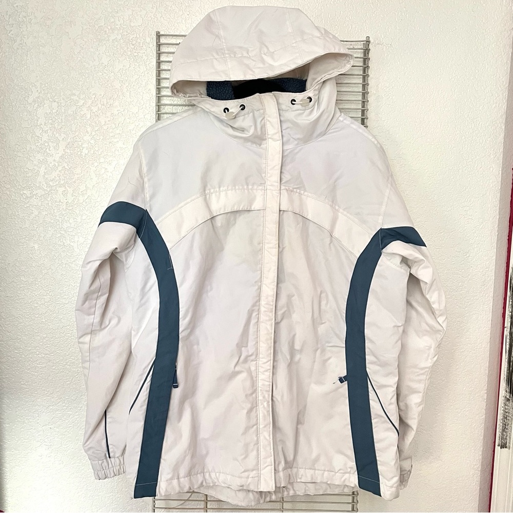 Vintage Columbia Sherpa Fleece Lined Insulated Hooded Full Zip Coat Jacket